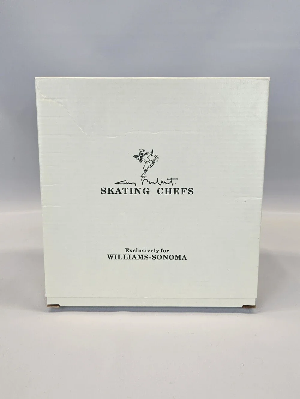 WILLIAMS SONOMA Guy Buffet Skating Chefs Salad Dessert Plates- Set of 6 With Box